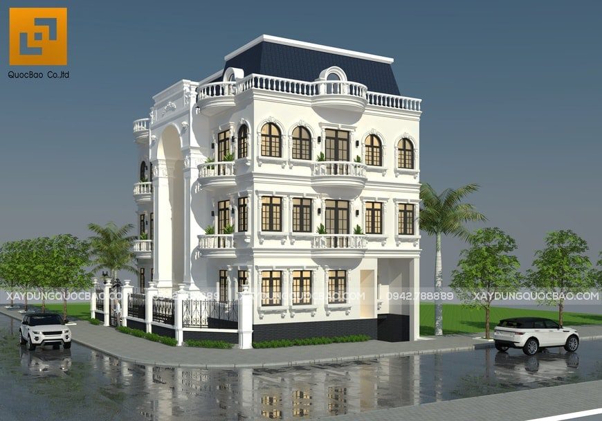 Thiết kế Biệt thự Cổ điển phong cách Pháp tại Biên Hòa - Đồng Nai