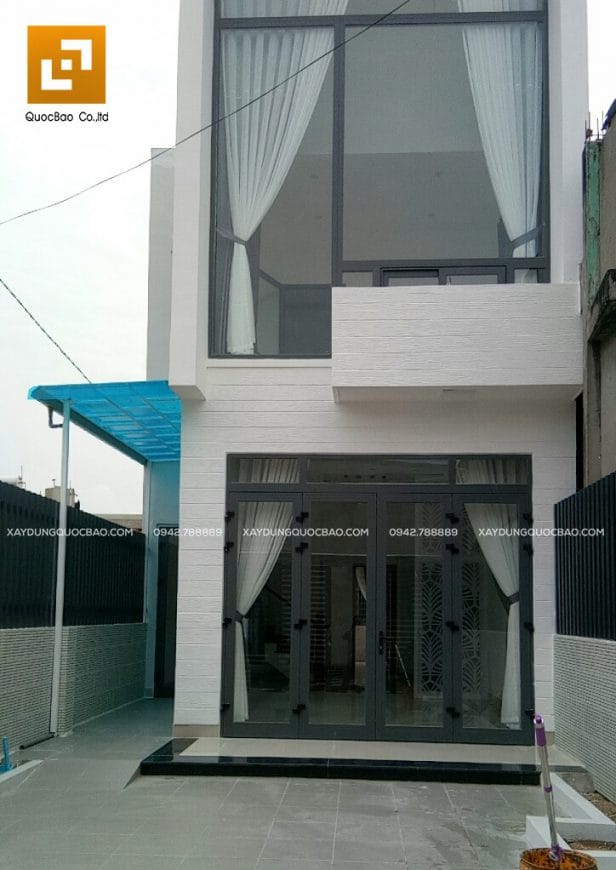 Dự Án Nhà Phố 2 Tầng Anh Phương Tại Hố Nai – Biên Hòa – Np19106 40 Ngôi nhà 2 tầng thiết kế thông thoáng với nhiều khung cửa kính của anh phương đã hoàn tất