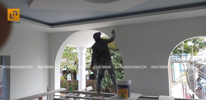 Thi công sơn nước trang trí nội thất biệt thự tân cổ điển