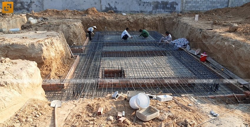 Thi công phần móng biệt thự 2 tầng có hầm - Ảnh 10