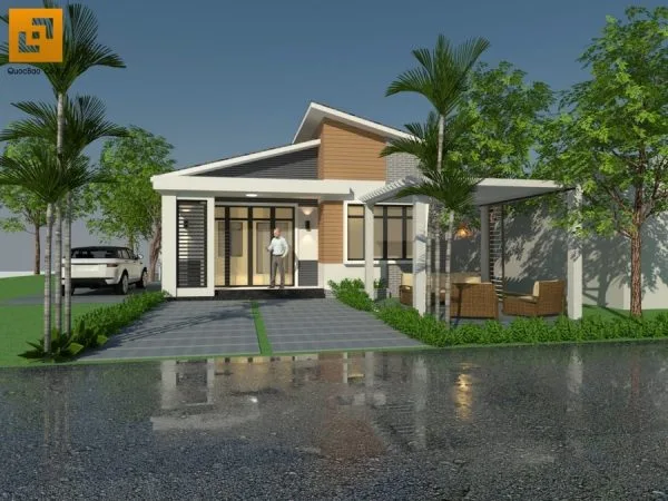 Tiểu cảnh nhà phố Nhơn Trạch Đồng Nai không gian thưởng trà thoáng đãng