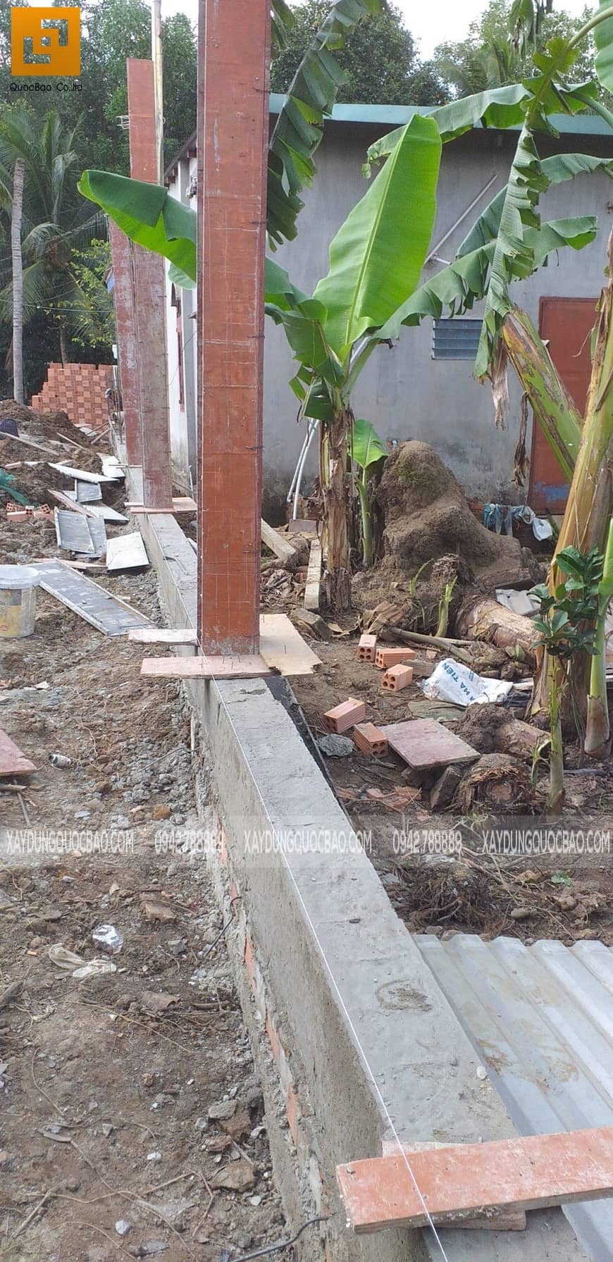 Thi công biệt thự nhà vườn chị kiều anh tại biên hòa - ảnh công trường 5