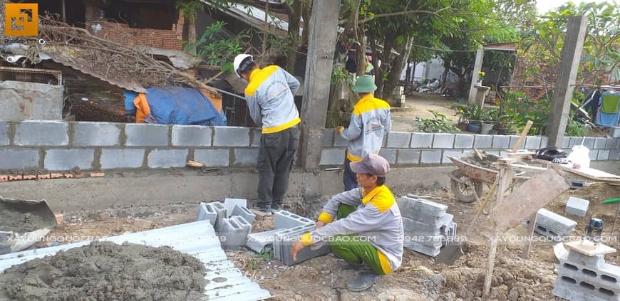 Thi công biệt thự nhà vườn chị kiều anh tại biên hòa - ảnh công trường 7