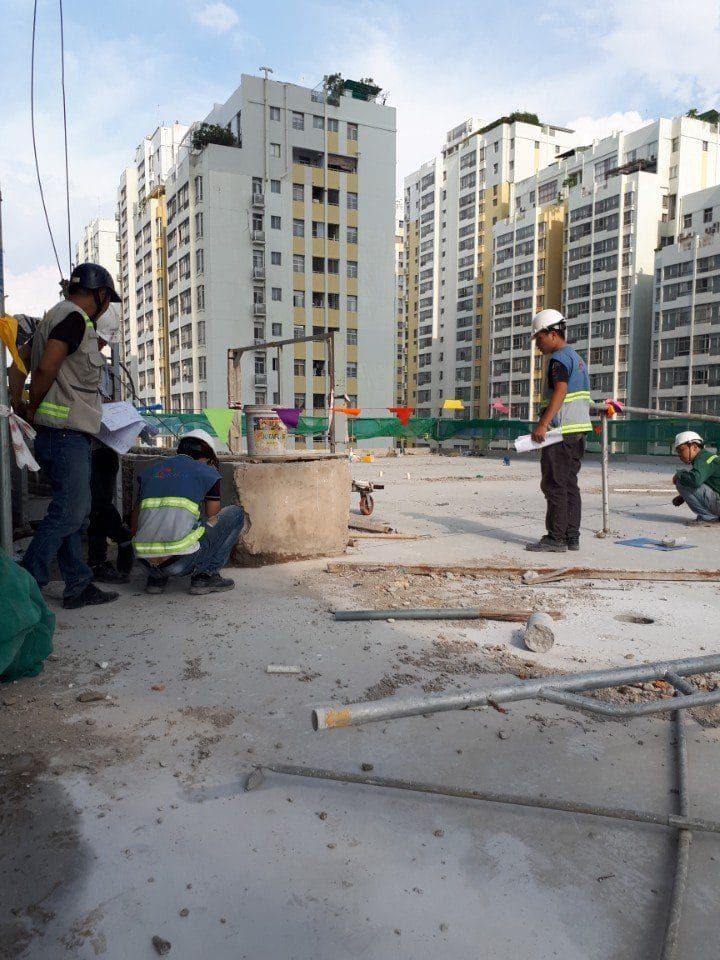 Thi công mái che cao ốc Richlane Residences Quận 7 HCM - Ảnh 1