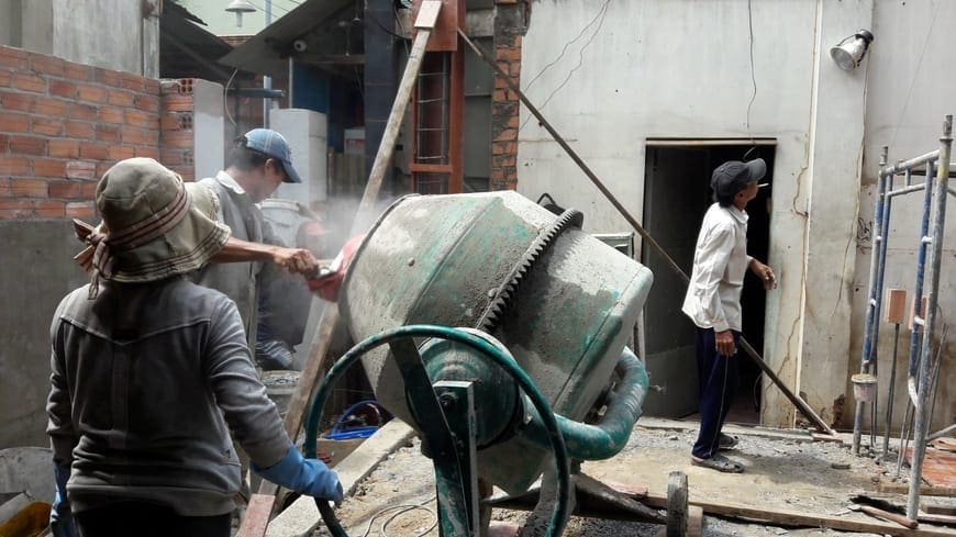 Thi công nhà phố hiện đại 4 tầng biên hòa đồng nai - ảnh công trường 13