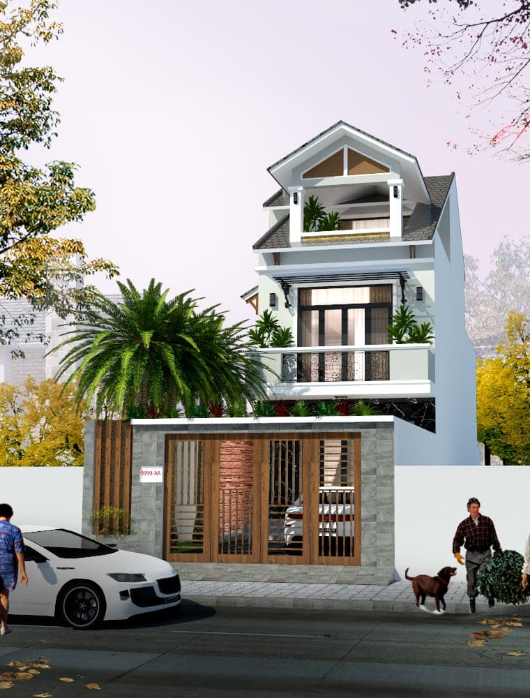 Thiết kế ngôi nhà phố gia đình bác sỹ hùng tại biên hòa - đồng nai