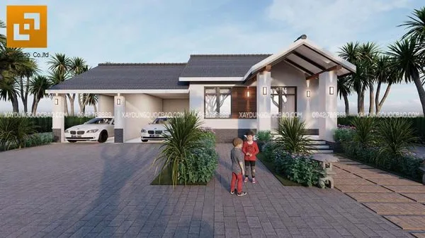 Biệt thự nhà vườn 1 tầng đẹp tại Biên Hòa, Đồng Nai của anh Hiệp