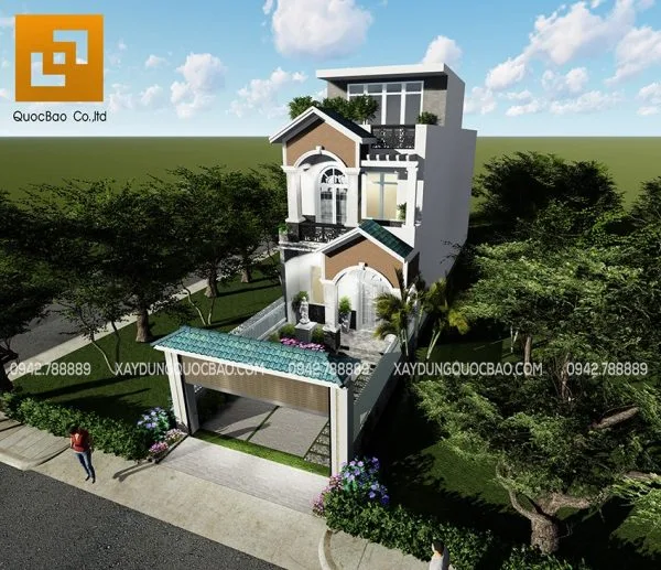 Phong cách Tân cổ điển nổi bật với phào chỉ tinh tế và cột trụ khỏe khoắn