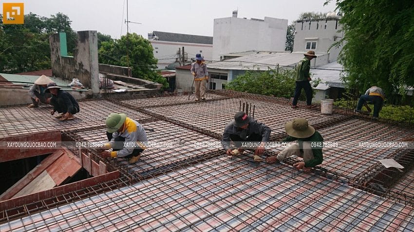 Công tác đan cốt thép 2 lớp dầm, sàn - ảnh 2