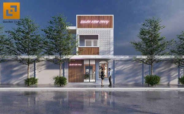 Thiết kế quán kem Covy phong cách độc đáo dành cho giới trẻ