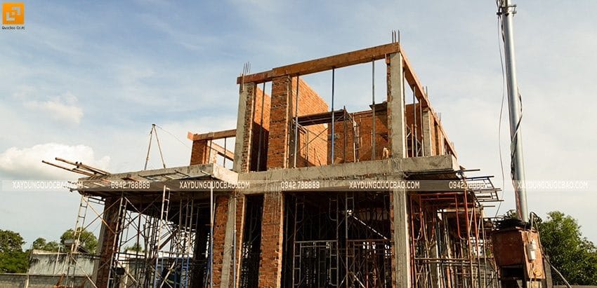 Thi công xây tường bao, tường ngăn lầu 1 - Ảnh 2