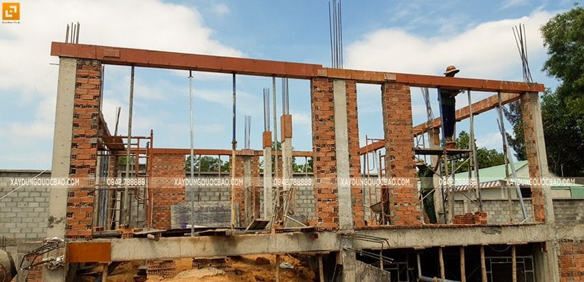 Thi công xây tường bao, tường ngăn lầu 1 - Ảnh 3