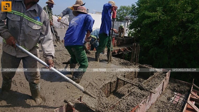 Đổ bê tông sàn mái biệt thự nhật bản - ảnh 3