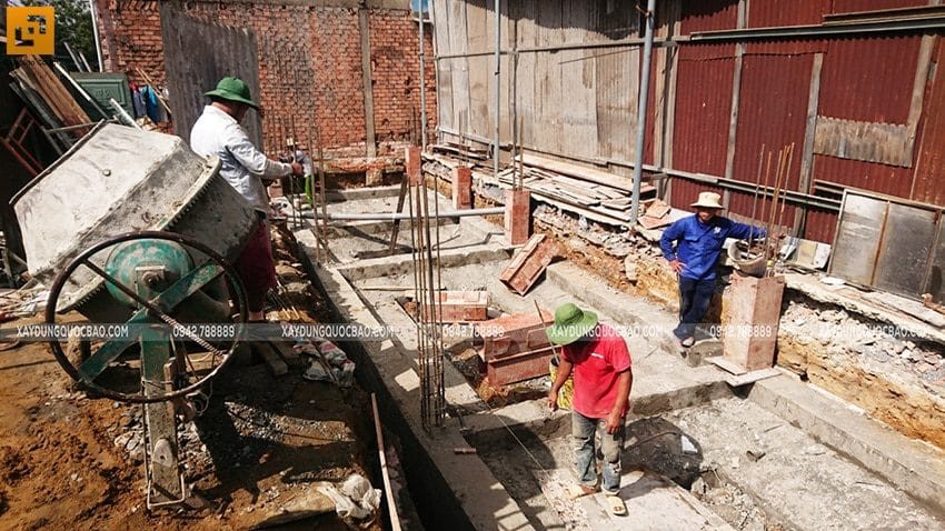 Thi công móng băng nhà phố 3 tầng - ảnh 11