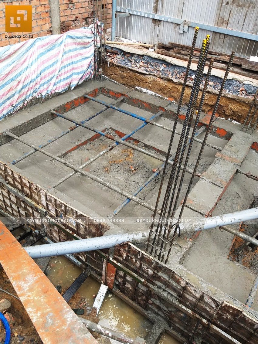 Thi công móng băng nhà phố 3 tầng - ảnh 9