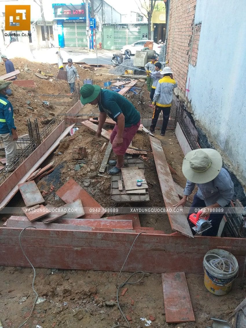 Thi công phần móng quán cà phê thép tiền chế tại biên hòa - ảnh 8
