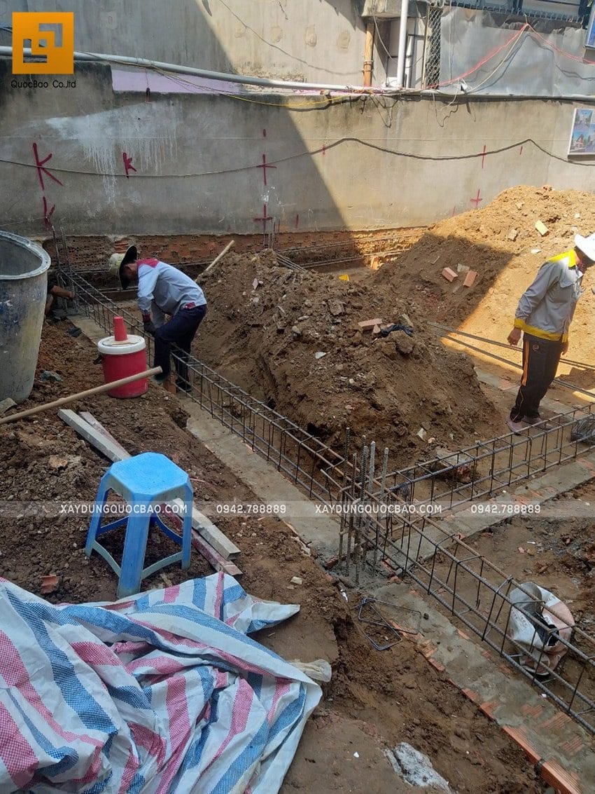 Thi công phần móng quán cà phê thép tiền chế tại biên hòa - ảnh 6