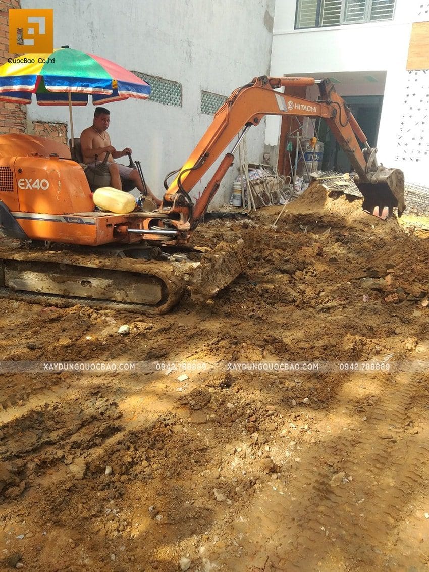 Thi công phần móng quán cà phê thép tiền chế tại biên hòa - ảnh 3