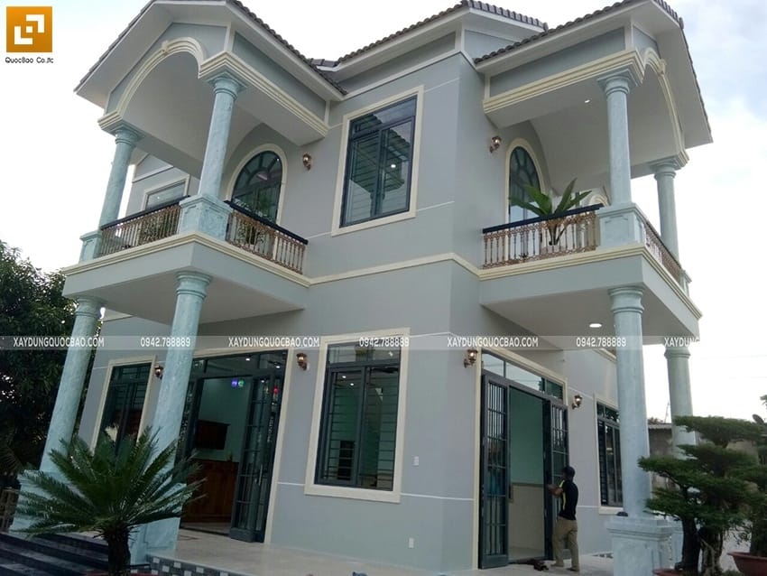 Bàn giao biệt thự mái thái 2 tầng tại vĩnh cửu - ảnh 1