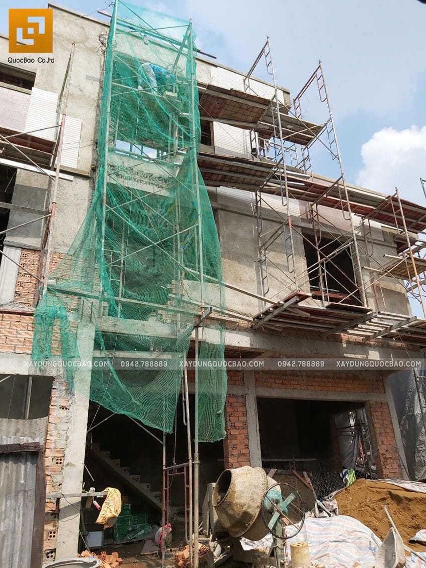 Thi công ốp gạch trang trí bên ngoài nhà - ảnh 1