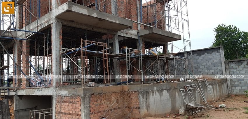 Thi công phần thô biệt thự 2 tầng tại Nhơn Trạch - Ảnh 7