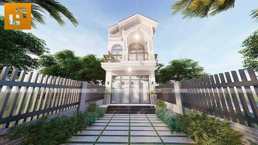 Nhà 2 tầng mái thái 5x16m tại Biên Hòa - NP20102 5 Khoảng sân rộng 7m được dùng làm nơi đậu xe ô tô và sinh hoạt ngoài trời