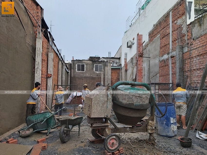 Dự Án Nhà 3 Tầng Mái Ngói Anh Khánh Chị Thủy - Np20115 31 Thi công cột trụ tại tầng trệt - ảnh 2