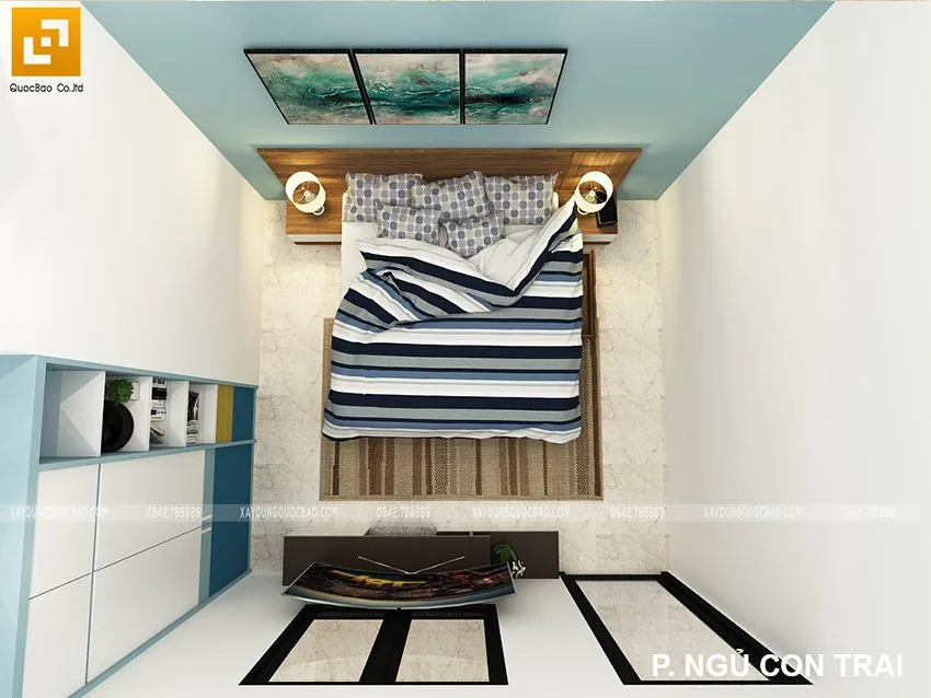 Nhà 2 tầng mái thái 5x16m tại Biên Hòa - NP20102 12 View quan sát trên cao phòng ngủ dành cho bé trai tại lầu 1