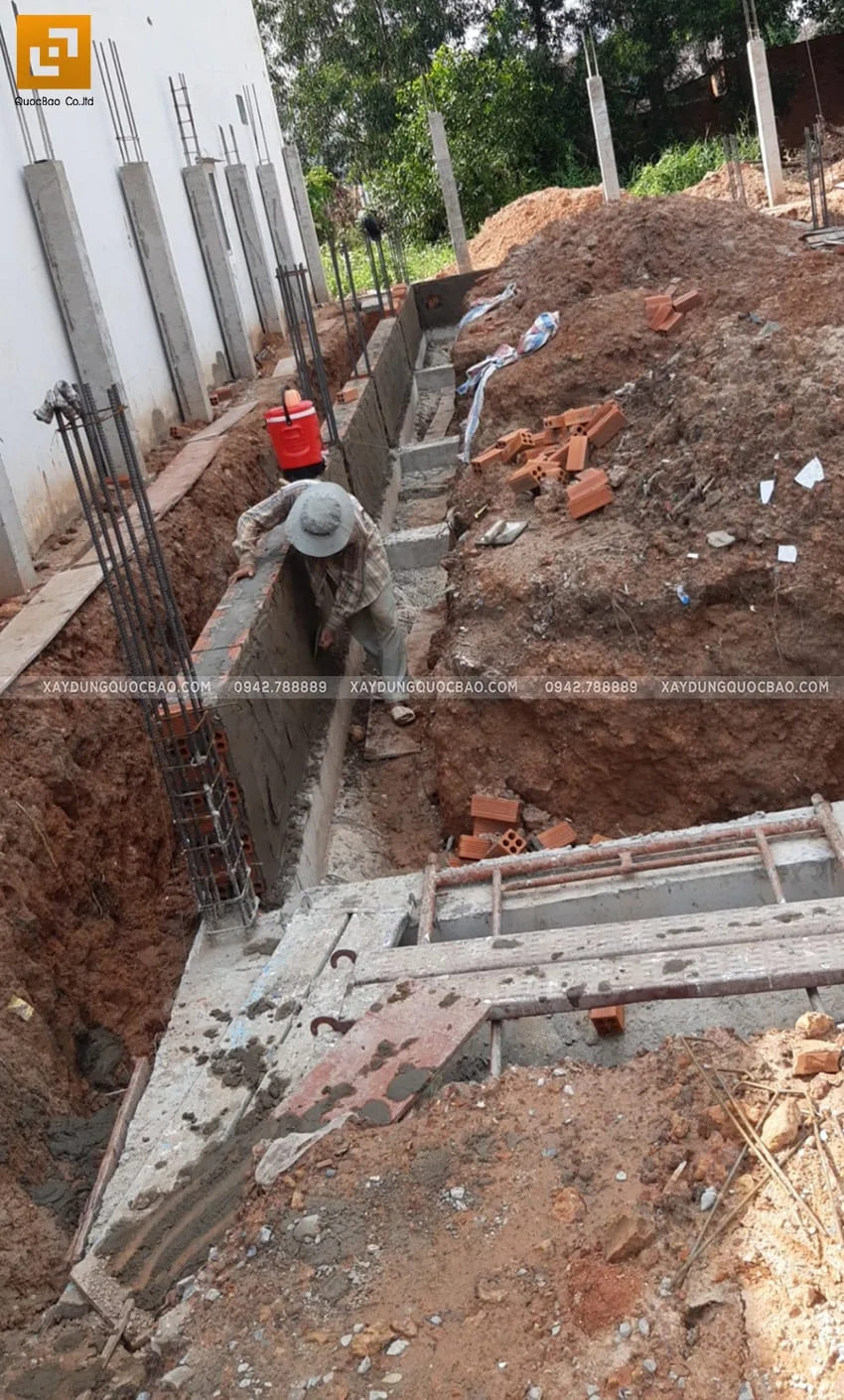 Thi công phần móng nhà 2 tầng tại Long Thành - Ảnh 13