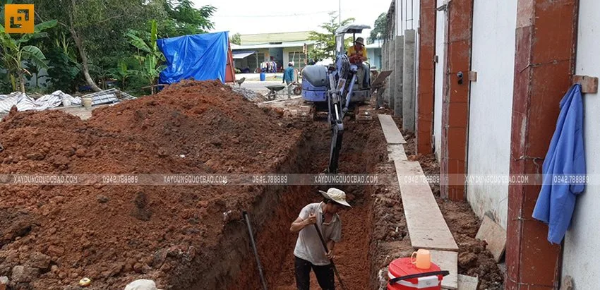 Thi công phần móng nhà 2 tầng tại Long Thành - Ảnh 3