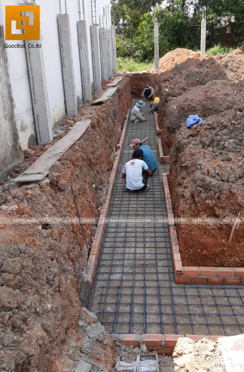 Thi công phần móng nhà 2 tầng tại Long Thành - Ảnh 5