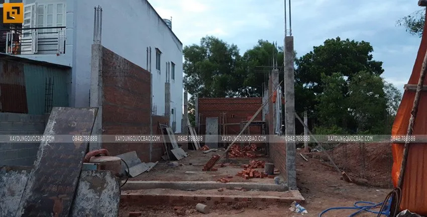 Thi công phần thô tầng trệt - Ảnh 1