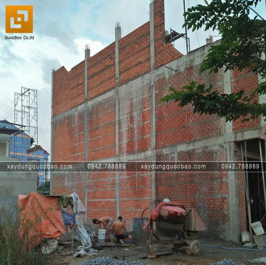 Dự Án Nhà Phố 3 Tầng Mặt Tiền 5M Chị Thủy Tại Biên Hòa – NP20119 46 Thi công phần thô lầu 2 - Ảnh 3