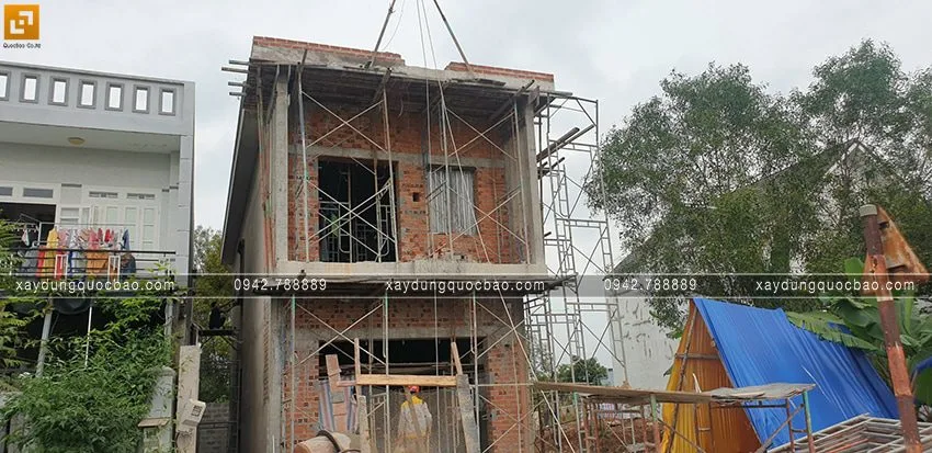 Thi công phần thô lầu 1 nhà 2 tầng - Ảnh 3