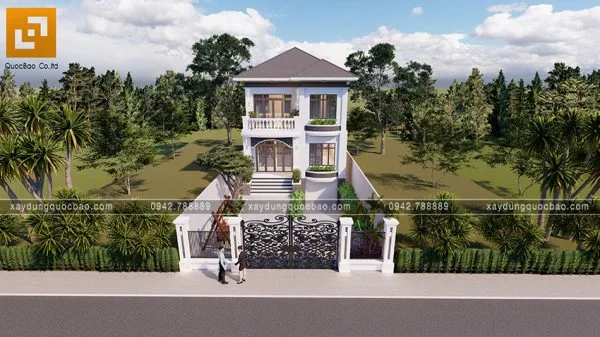 Biệt thự mái Nhật 2 tầng có không gian sân vườn thoáng mát tại Vĩnh Cửu