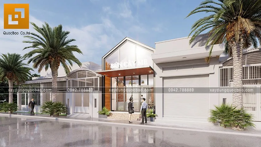 Quán ăn sử dụng thép tiền chế gọn nhẹ, chi phí thấp