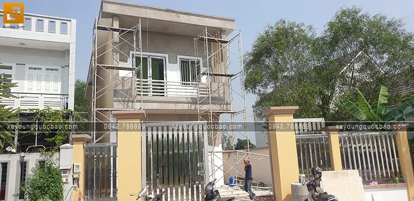 Thi công trét bả matic ngoại thất - Ảnh 1