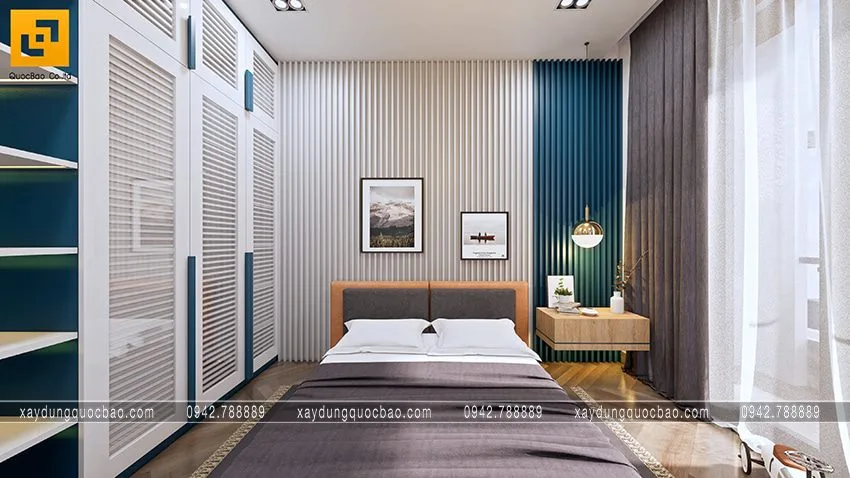 Biệt thự phố đẹp hiện đại giao thoa phong cách kiến trúc Á Âu 33 Tab đầu giường ngủ kết hợp làm bàn trang điểm, ngăn kéo để vật dụng thường dùng trong phòng ngủ