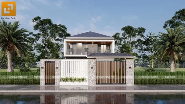 Biệt thự mái Nhật 2 tầng tại Trảng Bom của gia đình anh Phong