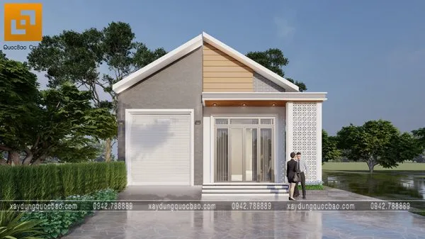 Nhà mái lệch 1 tầng độc đáo tại Vĩnh Cửu - Ảnh 1