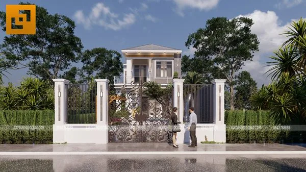 Phối cảnh thiết kế biệt thự hiện đại 2 tầng anh Điển chị Linh tại Vĩnh Cửu - Ảnh 6