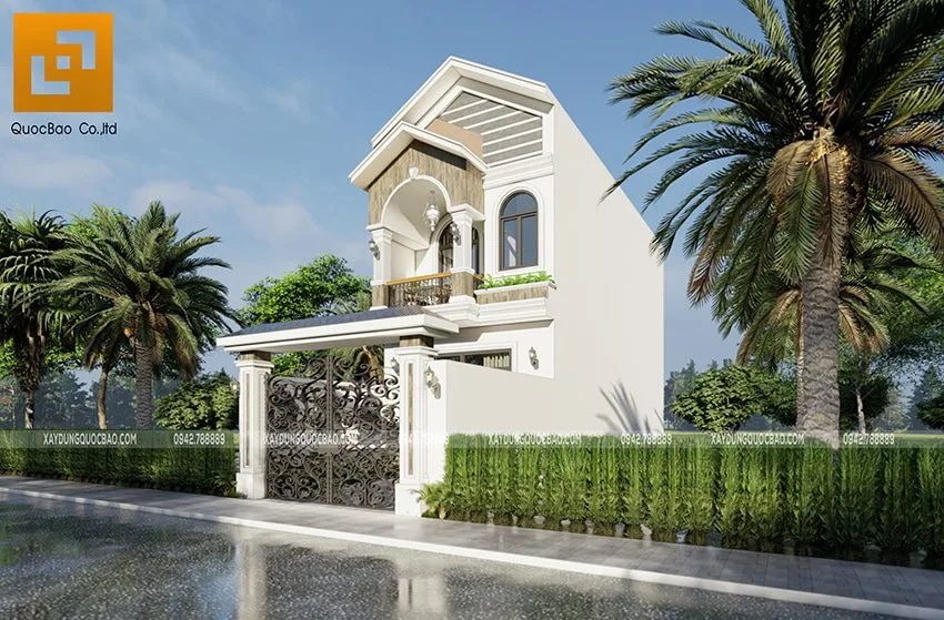 Nhà mái thái 2 tầng tuyệt đẹp 5x18m tại Biên Hòa - NP22102 6 Phối cảnh ngoại thất nhà mái thái 2 tầng của gia đình anh Lập - Ảnh 5