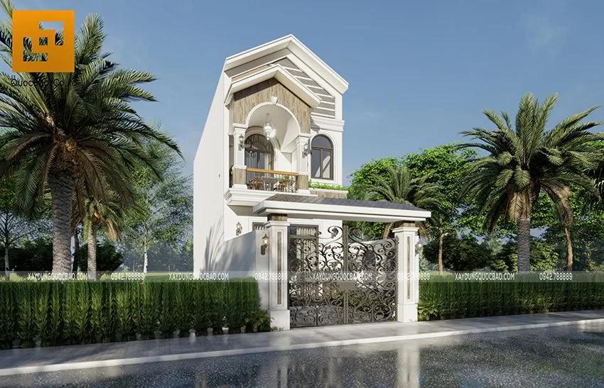 Nhà mái thái 2 tầng tuyệt đẹp 5x18m tại Biên Hòa - NP22102 5 Phối cảnh ngoại thất nhà mái thái 2 tầng của gia đình anh Lập - Ảnh 4