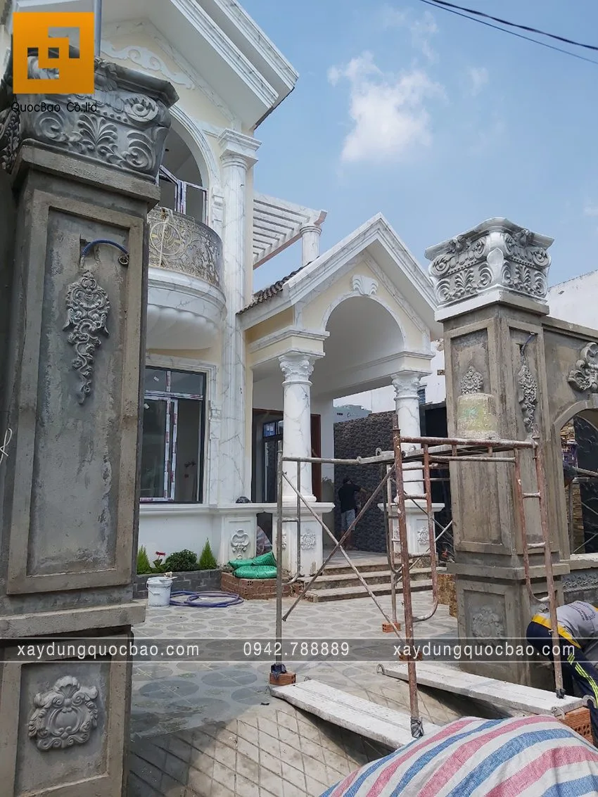 Tổng hợp Mẫu Biệt Thự 2 tầng đẹp hiện đại Quốc Bảo đã bàn giao gia chủ 31 Thi công phần hoàn thiện biệt thự sân vườn 2 tầng. Ảnh 16