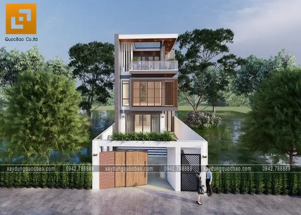 Biệt thự phố 3 tầng hiện đại của gia đình anh Tài