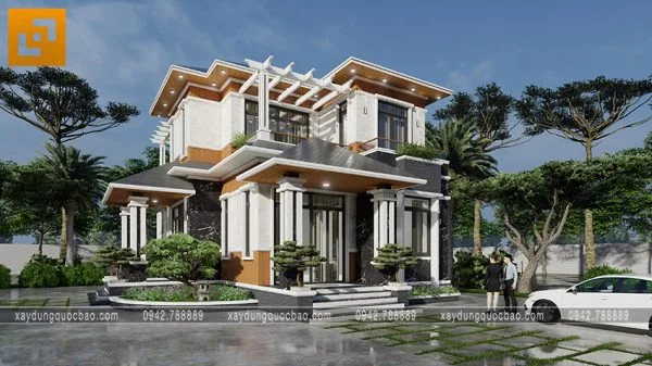 Biệt thự sân vườn 2 tầng mái nhật của cô Hiền tại Trảng Bom - Đồng Nai