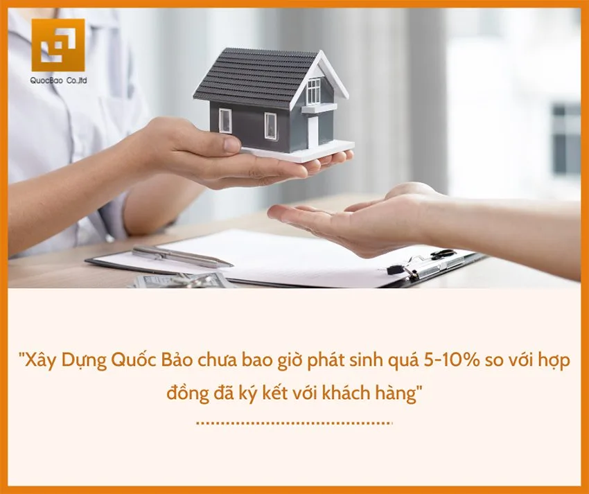 Dịch vụ xây nhà trọn gói uy tín báo giá chi tiết năm 2025 28 Xây Dựng Quốc Bảo chưa bao giờ phát sinh quá 5-10% so với hợp đồng đã ký kết với khách hàng
