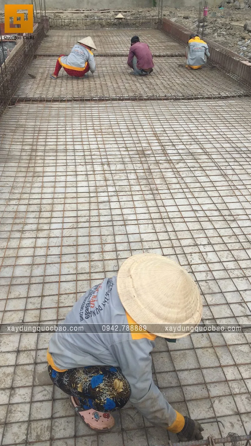 Thi công dầm móng sàn