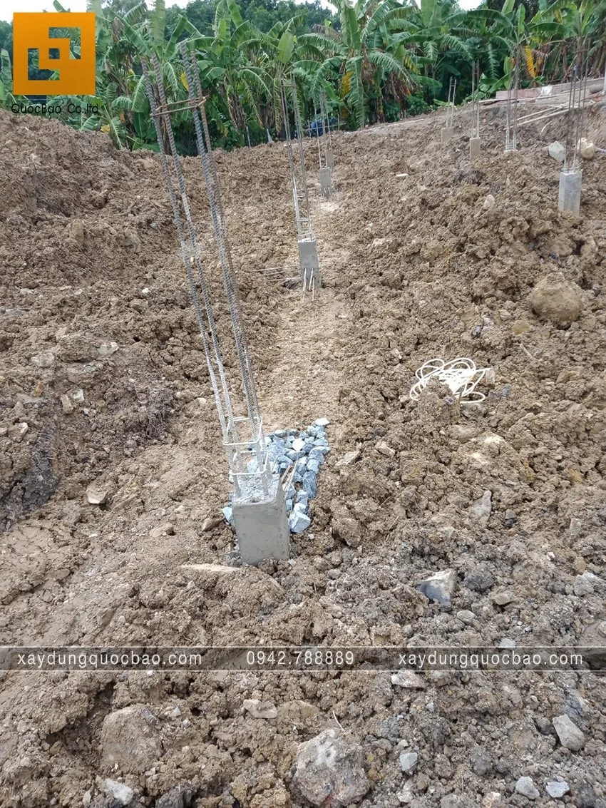 Thi công dầm cột móng
