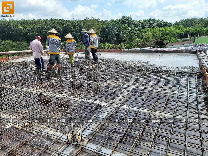 Hình ảnh thi công phần móng quán cà phê sân vườn. Ảnh 7